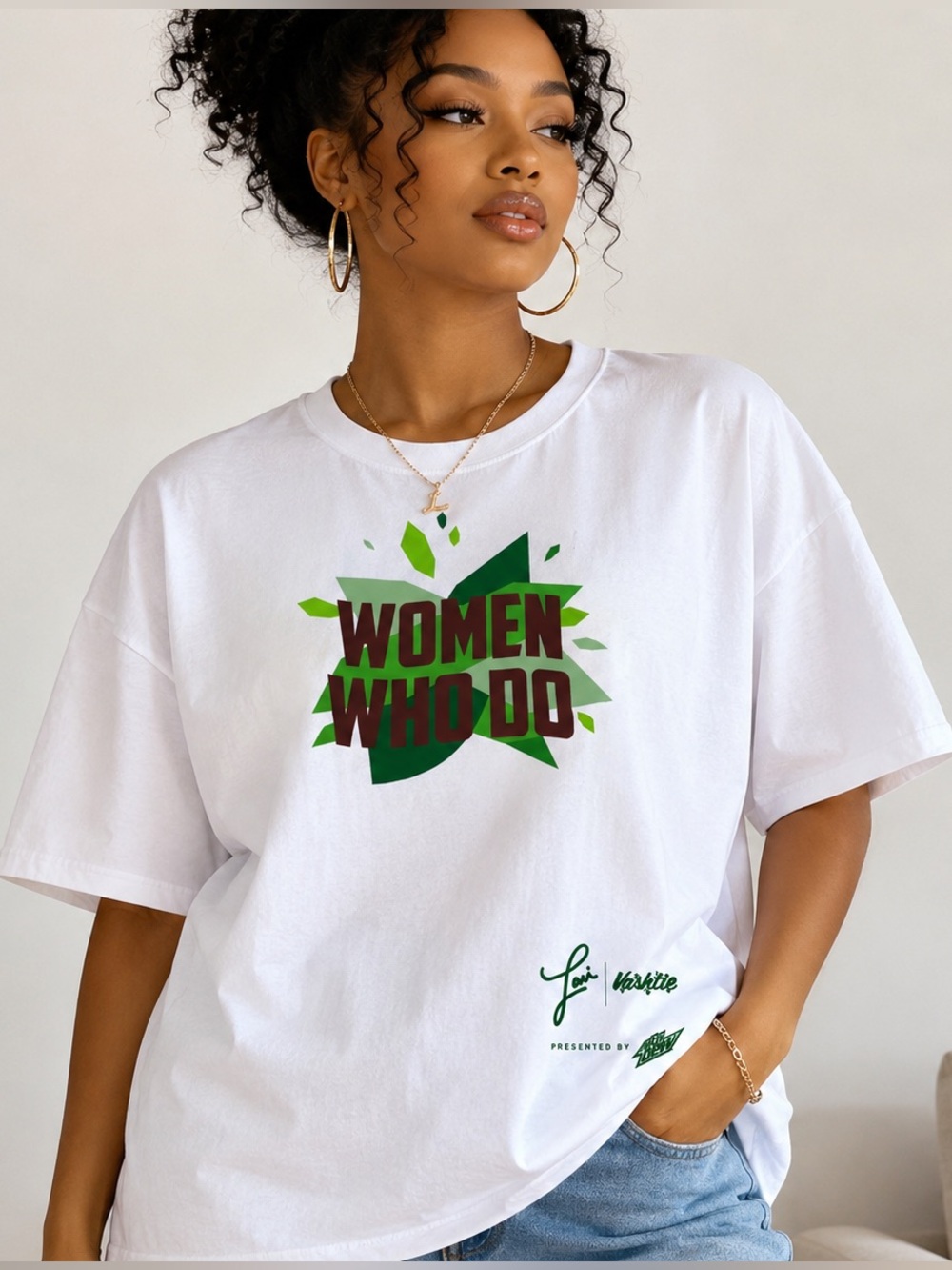 Lai Vashtie x Mountain Dew Women Who Do Graphic Tee White 2XL 100% Cotton - Picture 1 of 10